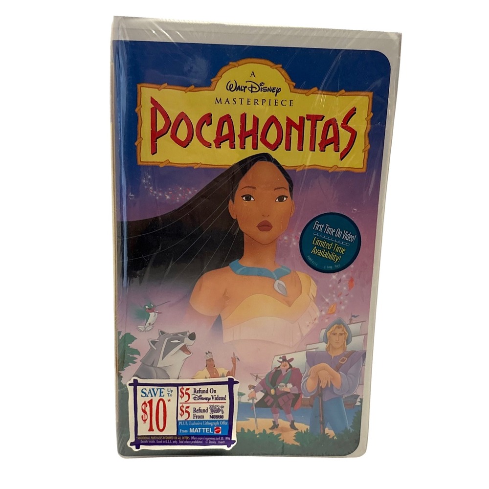 Disney's Pocahontas VHS A Walt Disney Masterpiece‎ Limited Edition New Old stock